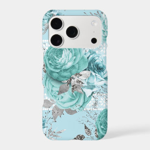 Blue Silver Roses Lace details