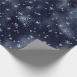 Blue Silver Snowflakes Glitter Christmas Holiday Wrapping Paper<br><div class="desc">Pretty faux metallic blue background with silver glittery snowflakes.  Perfect for all your gifts.  So lovely and festive.  Coordinating gift wrap available in this shop. 100% Zazzle customer satisfaction every day.</div>