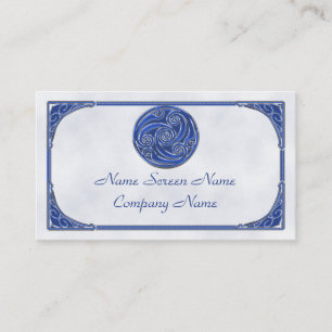 Blue Silver Triskel Business Card