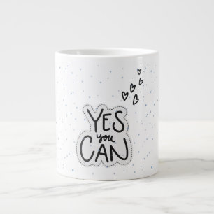 Blue Simple Christmas Holiday Giant Coffee Mug
