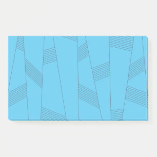 Blue, simple, elegant, abstract line pattern post-it notes