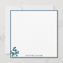 Blue Simple Floral Border