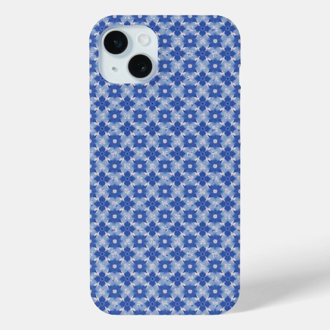 BLUE SIMPLE GEOMETRIC PATTERN Case-Mate iPhone CASE (Back)