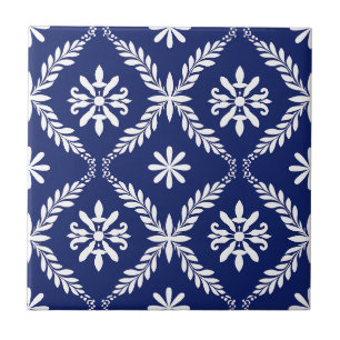 Blue Simple Modern Geometric Elegant Abstract Ceramic Tile
