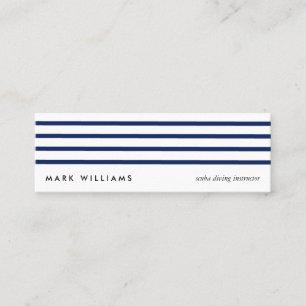 Blue simple modern navy nautical lines card