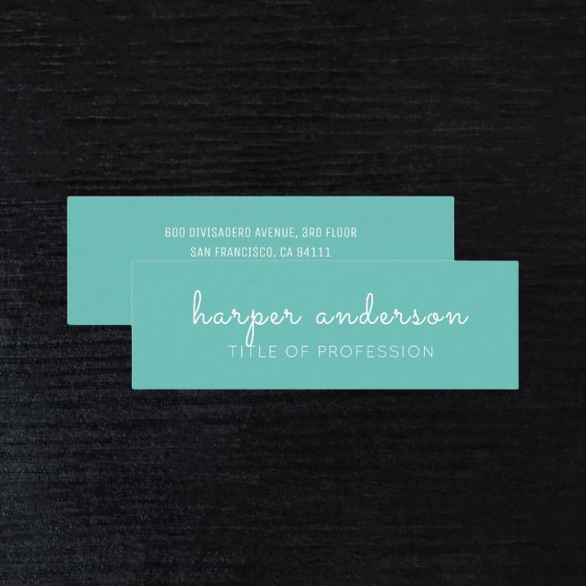 Blue Simple Modern Professional Mini Business Card (Creator Uploaded)