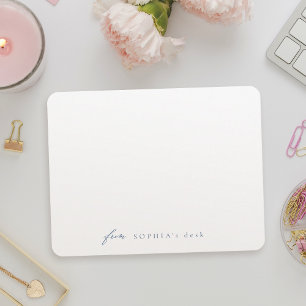 Blue Simply Elegant Modern Personalised Stationery Card