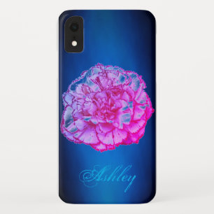Blue Single Flower Cell Phone Case w/ Her Name