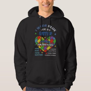 Blue Sister Puzzle Special Autism Awareness Hoodie