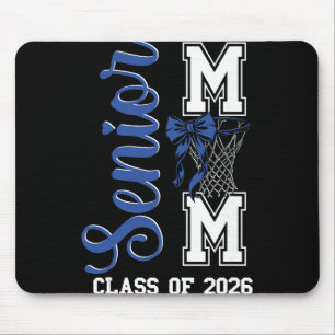 Blue Sketll Bow Senior Mum Cl Of 2026 Graduation Mouse Pad