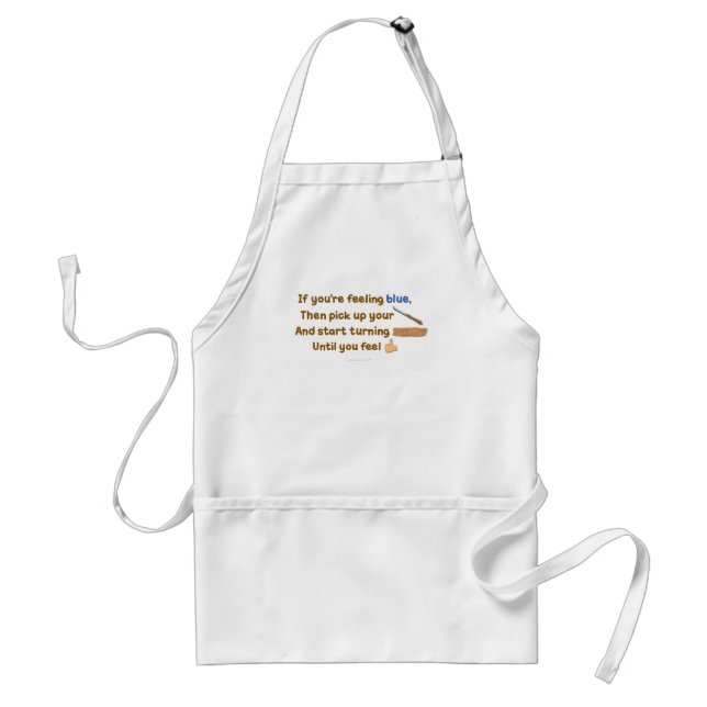 Blue Skew Woodturning Poem Standard Apron (Front)