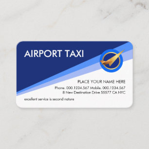 Blue Skies Aeroplane Taxi Liftoff Business Card