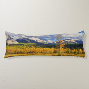 Blue skies and clouds above a meadow body cushion