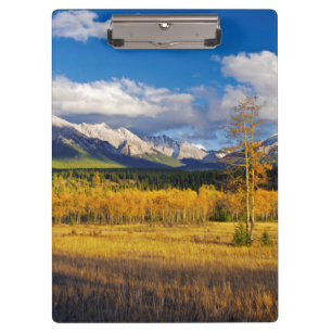Blue skies and clouds above a meadow clipboard