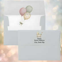 Blue Skies & Butterflies Baby Shower Invitation