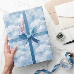 Blue Skies Clouds  Wrapping Paper