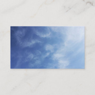 Blue Skies Hazy Clouds Photo Business Card