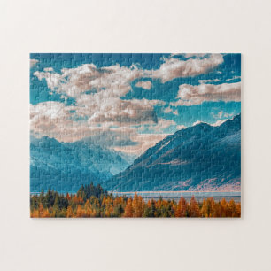 Blue Skies over Mountains Jigsaw Puzzle