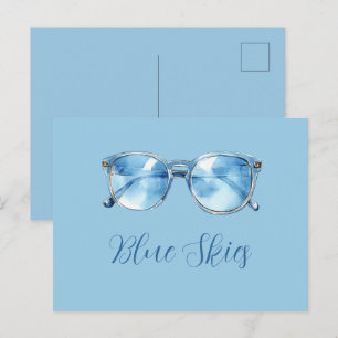 Blue Skies Sunglasses Postcard