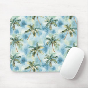 Blue Skies Tropical Island Palm Trees   Mouse Pad