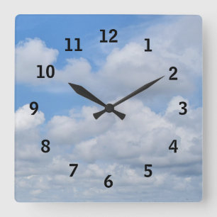 Blue Skies Wall Clock