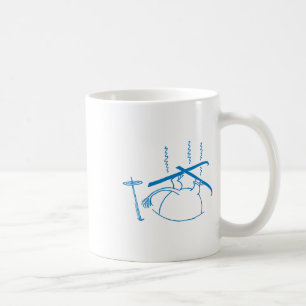 Blue Skiing Moomintroll Stuck In Snow Winter Games Coffee Mug