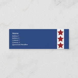 Blue - Skinny Mini Business Card