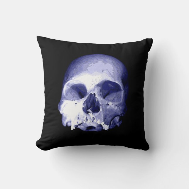 Blue Skull  Cushion (Front)