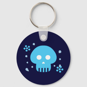 Blue Skull Key Ring