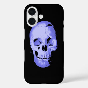 Blue Skull Pop Art Fantasy iPhone 16 Case
