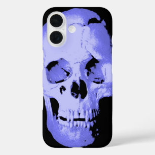 Blue Skull Pop Art Fantasy iPhone 16 Case