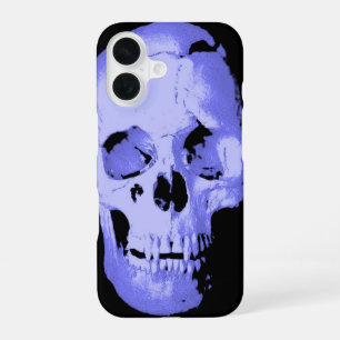 Blue Skull Pop Art Fantasy iPhone 16 Case