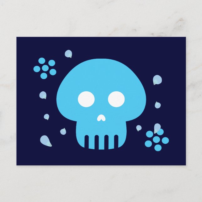 Blue Skull Postcard (Front)
