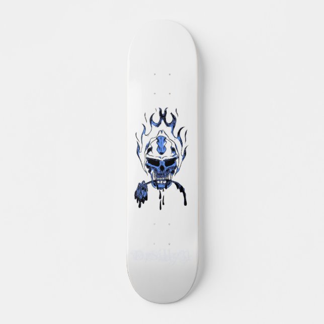 blue skull Skateboard (Front)