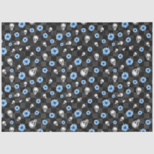 Blue Skulls and Sunflower Series Design 12 Tissue Paper