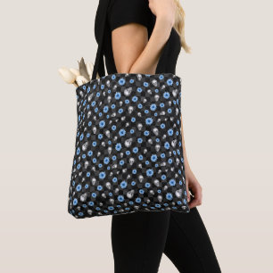 Blue Skulls and Sunflower Series Design 12 Tote Bag