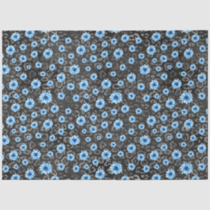 Blue Skulls and Sunflower Series Design 2 Tissue Paper