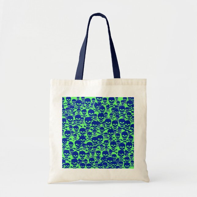 Blue Skulls Tote Bag (Front)
