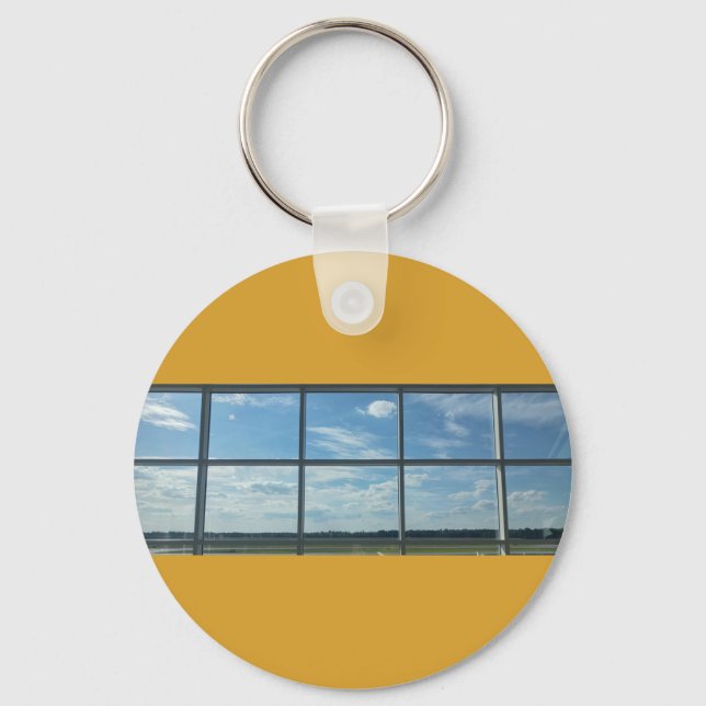 blue sky airport window key ring (Front)