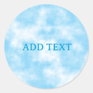 Blue Sky and Cloud Art Custom Classic Round Sticker