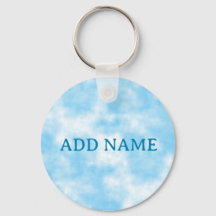 Blue Sky and Cloud Art Custom Key Ring