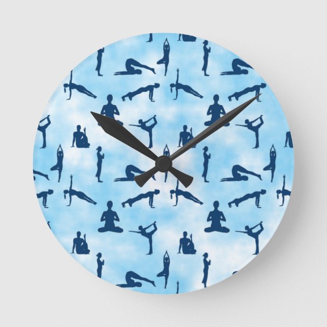 Blue Sky and Cloud Art Custom Round Clock (Front)