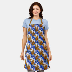 Blue Sky And Clouds Abstract Art Pattern     Apron