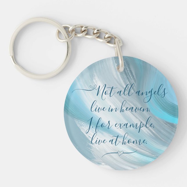Blue Sky and Clouds Abstract  Key Ring (Front)