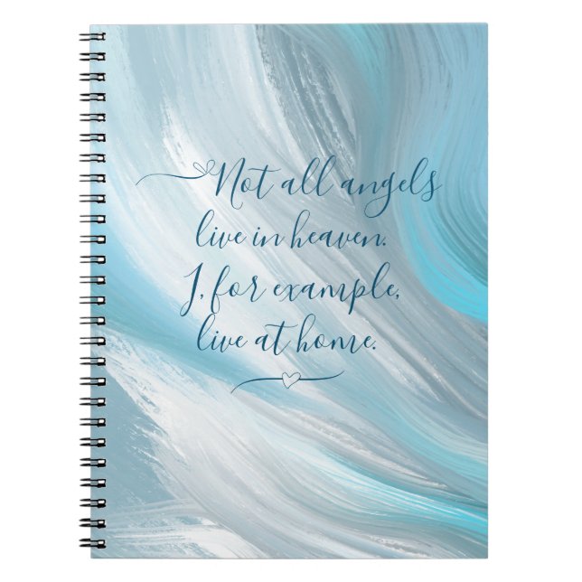 Blue Sky and Clouds Abstract  Notebook (Front)