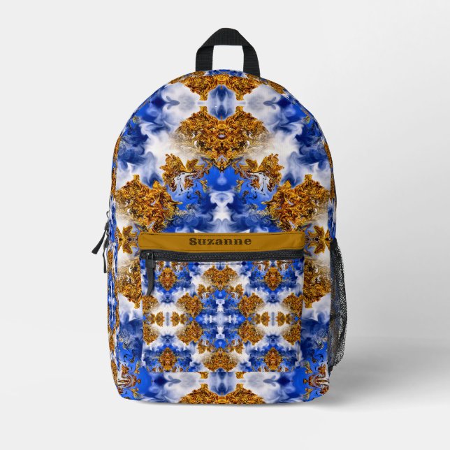 Blue Sky And Clouds Abstract Personalised Printed Backpack (Front)