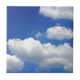 Blue sky and clouds ceramic tile