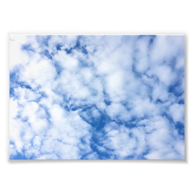blue sky and clouds photo print (Front)
