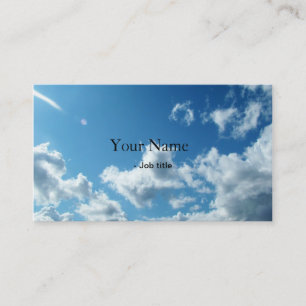 blue sky and cotton white clouds business card