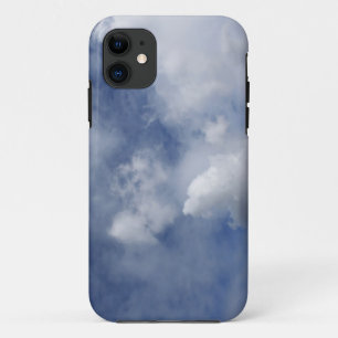 blue sky and cotton white clouds iPhone 11 case